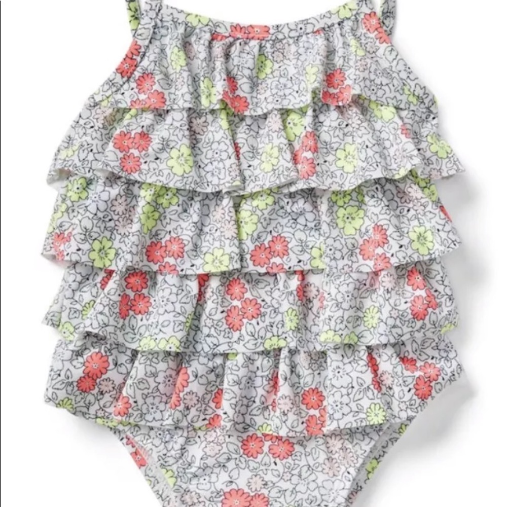 Baby Gap bathing suit and hat combo